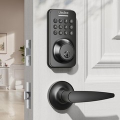 Ulecoce Keyless Entry Door Lock with Handle Set, Keypad Door Locks for Front …