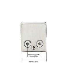 8 x Square Glass Clamps 48mm with Rubber Layers For 8-10mm Thickness Glass