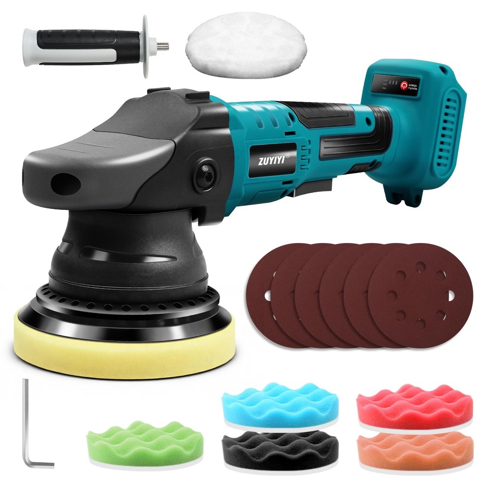 ZUYIYI Cordless Buffer Polisher for Makita 18V Battery, 5 Inch Orbital Polish…
