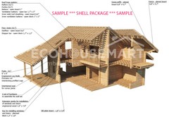 LOG HOUSE KIT #LH-104 ECO FRIENDLY WOOD PREFAB DIY BUILDING CABIN HOME MODULAR