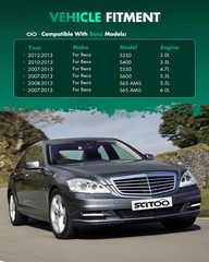 W221 S-Class 2007-2013 Spoiler Wing L Style Matt Black Rear Trunk Lid