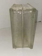 RETIRED GLASS BLOCK, Came Out Of USA Home, Lined, 7.75×7.75×3 7/8 In