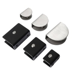 304 Stainless Steel Brushed Glass Clamp Stair Handrail Flat Bottom Bracket Clamp