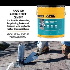 APOC 109 Rain-Proof Wet & Dry Roof Cement, 5 Gallons, Patch Splits, Cracks & Se