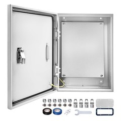 Outdoor Electrical Box 24 x 16 x 12”D NEMA 4X Enclosure Steel Box, Waterproo…
