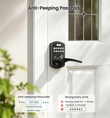 Veise Keypad Door Lock with Handle, Keyless Entry for Front Door & Bedroom, E…
