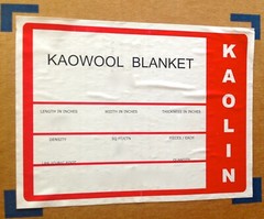 1″ Kaowool 6″ x 12″ Ceramic Fiber Blanket Insulation 8# Thermal Ceramics 2300F