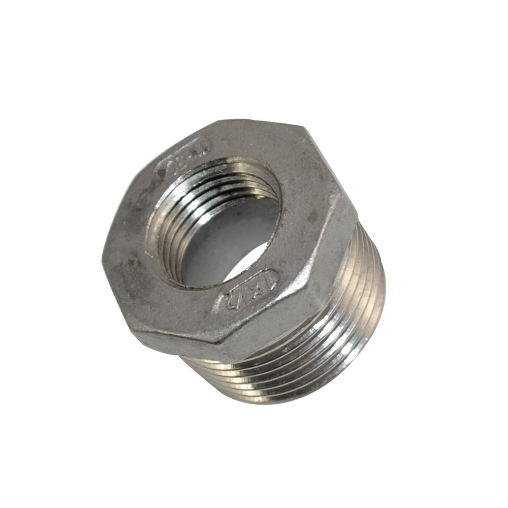 1″ to 1/2″ NPT threaded SS 304 HEX Reducing bush Pipe Reducer Fitting Adapter