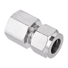 Compression Tube Fitting G1/2 Female Thread x 1/2″ Tube OD Coupling Steel