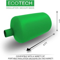 NEW ECOTECH Insulation Vacuum Bags – Qty 10 – 6’x4′ bag holds est 350lbs