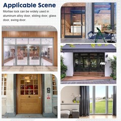 High-Quality Aluminum Storefront Mortise Lock – Double Cylinder Deadbolt Set