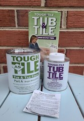 Homax Tough As Tile Epoxy Enamel Brush On Paint, Bright White 2 Can/16 Oz. Each