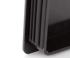 10x Rectangular Tube Lamellar Plug 80×120 mm Black End Caps Plastic
