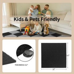 Akivida Carpet Tiles Peel And Stick 12X 12 Non-Slip Self Adhesive Squares