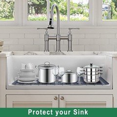 Silicone Protectors for Kitchen Sink, GUUKIN 26”x 14” 26″x 14″ Center Drain