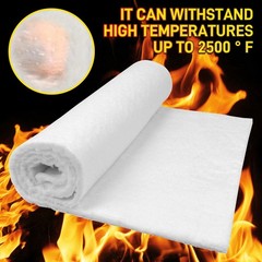 MODIGT 24″×12″×0.4″ Ceramic Fiber Insulation Blanket, Fireproof & Heat Resistant