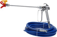 50ft Airless Paint Sprayer Hose Kit Spray Gun,1/4″ Swivel Joint 3600psi w/517Tip