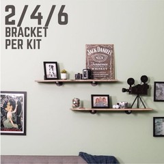 STZ 4000451 8 in. Shelf Bracket44; Black
