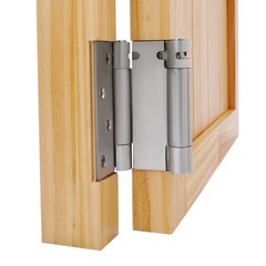 Modern Partition Door Log Color Swing Solid Wood Doorfor Shop Entrance Partition