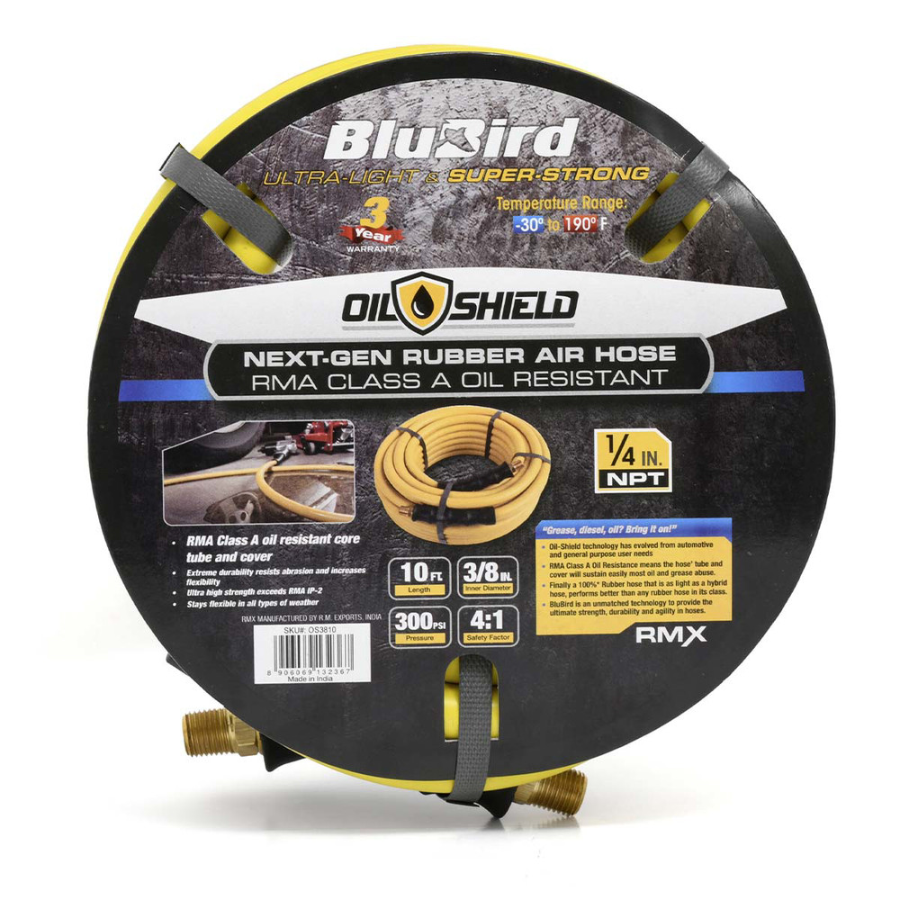 10011082 BluBird OilShield Rubber Air Hose Assembly 3/8″ x 10′