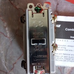 P&S Pass Decorator Combination Single Switch 15A Outlet Light Almond TM818-LACC6