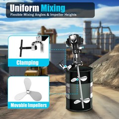 Pneumatic Stainless Steel Mix Tool Pneumatic Bracket Mixer Tank Barrel Air Mix