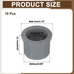 10Pcs DWV Reducer Bushing 3/4″ x 1/2″ Socket x Socket Connector Grey