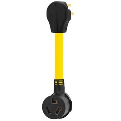 1FT NEMA 6-50P to 10-30R Power Adapter Cord, 50A Welder Yellow+Black
