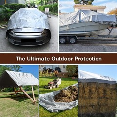Sunvigor Tarp Waterproof 10x20Ft, Extra Thick 16 Mil Heavy Duty Tarp Cover, T…