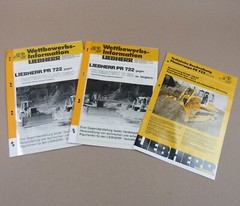 2x brochure Liebherr PR 722 Litronic 1991 + competition CAT D5H and Komatsu D58