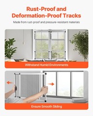 VEVOR Adjustable Window Screen Expandable Windows Screens 2 Packs Aluminum Frame