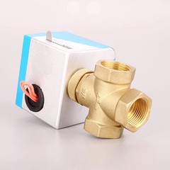 Motorized Brass Globe Valve 3 Way Electric Control Shut Off AC220V DN20 DN25