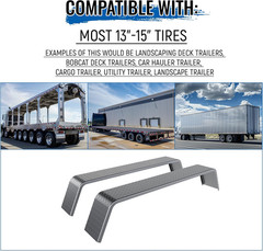 Heavy Duty Steel Diamond Tread Fenders for 13-15″ Tires – 2 Pack