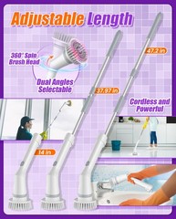 NBONEBS Electric Spin Scrubber, Cordless Shower Scrubber Rotary Floor Brushes…