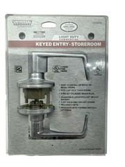Universal Hardware Keyed Entry Storeeoom Lever Flat Satin Chrome UH40050 New