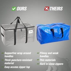 RUGGED RHINO Heavy Duty Extra Large Moving Bags, Durable Bag with Strong Hand…