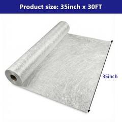 Fiberglass Mat Roll 35″ x 10 Yards (30 ft) – 1.5 oz/sqft Chopped Strand Mat (…