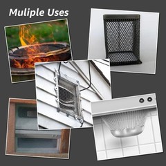 AMZDEPOT 6 Pack 12×8 Inch Stainless Steel Wire Mesh Screen for 8″x12″, black