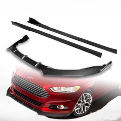 9PC Front Bumper Lip Side Skirt Kit for 2013-2016 Fusion Mondeo Painted Carbon