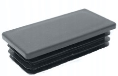 10x Rectangular Tube Lamellar Plug 15×25 mm Anthracite End Caps