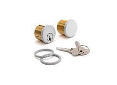 Mortise Keyed Cylinder with Dummy Combo with 3mm Trim Ring – Satin Anodized