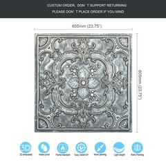 Embellished Ceiling Tiles Interior roof panels 24 x24in PL19 Antique tin 10pcs