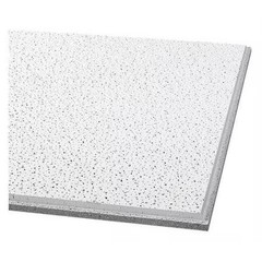 Armstrong 1717 Fine Fissured Ceiling Tile, 24 In W X 24 In L, Angled Tegular,