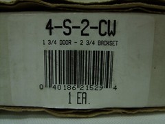 Don-Jo Stainless Steel Door Wrap Around Plate 1-3/4 Door, 2-3/4 Backset 4-S-2-CW