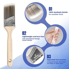 Paint Roller Kit with Extension Pole, 27 Piece Set, 2 to 4 Ft Pole, 4″9″ Paint R
