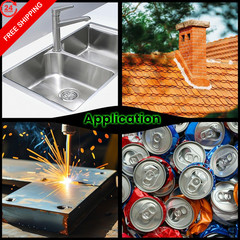 4” x 20′ Aluminum Flashing Roll,0.2mm Thickness x 20′, Silver