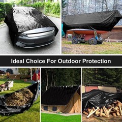Tarp 8×10 Feet, 8 Mil Waterproof Tarps Heavy Duty with Grommets Every 23.6″, …