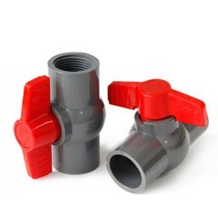 White/Blue/Grey PVC Metric Socket & Imperial Female BSP Thread Ball Valve -Round