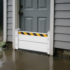 Flood Barrier for Home Aluminum Alloy Garage Door Water Barrier H15.7in W31.5in