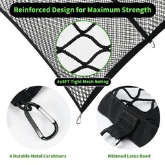 Double Layer Cargo Net for Pickup Truck Bed, Stretchable 4″x4″ to 7″x7″, High…